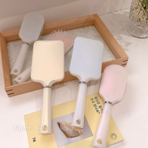 Large Size Flocking Massage Comb Pearl Glossy Long Hair Curling Comb Portable Student Female Comb Shampoo Brush Hairdressing Comb