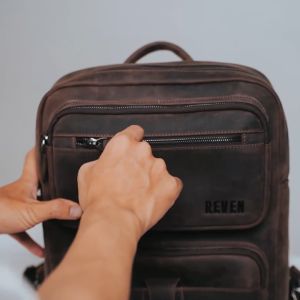 Tas Backpack Macbook Pro 13 Inci Kulit Sapi Crazy Horse Slot Laptop Busa Keren Awet Tahan Air Vintage