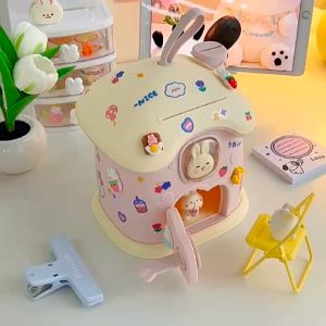 Oishi  ins style mushroom house piggy bank with FREE 3D sticker