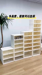 Multi-Layer Foldable Shoe Cabinet Stackable Shoe Rack Large Non-installation Capacity Kabinet Kasut Shoes Organizer