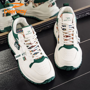 Deerway Mens High Top Casual Work Shoes Autumn Season Teenage Sports Increase Height Versatile Dad Trendy Shoes Comfortable