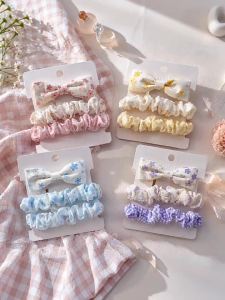 hellocandy | Pastel Colored Floral Bow Hair Accessories