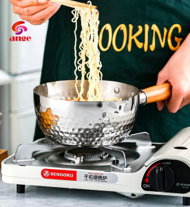 Japanese Yukihira Pot 304 Stainless Steel Non-Stick Snow Flake Fry Pan Milk Porridge Cooking Noodle Soup Hotpot Cooker