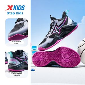 XTEP | Fall New Arrival High-top Childrens Basketball Shoes Shock Absorption Wear-resistant Slip-resistant