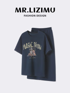 Mr. Plums Letter T-Shirt And Halter Skirt Casual Womens Fashion Set Summer 2025 New Style Two-Piece Suit round Neck Short Sleeve