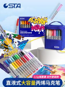 STA Direct Liquid Acrylic Marker Pen 1300 Odorless Childrens Soft Head Graffiti Painting Brush Waterproof DIY Drawing Pen