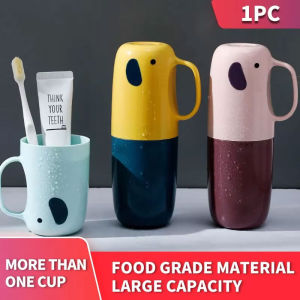 Cartoon Cup Lid Integrated Toothbrush Box Travel Portable Elephant Toothpaste Toothbrush Holder Student Dormitory Holder