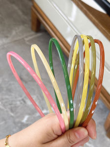 Acrylic Hair Accessories Hair Clips Teeth Pressing Band Super Durable Childrens Fine Hair Ring Candy Color Easy to Break