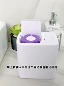 Bộ Dụng Cụ Vệ Sinh Bàn Chải Nhà Vệ Sinh Dùng Một Lần Có Tay Cầm Dài Nắp Tự Động Mở Thân Thiện Với Môi Trường Phụ Kiện Phòng Tắm/nhà Vệ Sinh