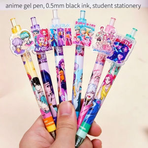 Hasbro | 6/12/18Pcs Anime Rumi Black Gel Pen Student Writinng Pen Anime Figure Stationery Study Supplies Gift 0.5mm