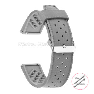 Quick Release Perforated Tropic Silicone Watch Band 20mm 22mm Breathable Hole Sport Strap for Omega for Seiko for Men Women Belt