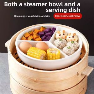 TANGJIXIONG | Three-Section Ceramic Steaming Bowl