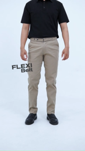 BROGUY Celana Chino Pria Panjang Flexibelt Slimfit Stretch
