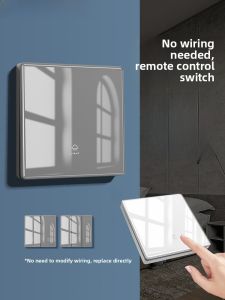 Wireless Smart Switch Remote Control Light off Device Double Control Bedroom Sticky Anywhere No Wiring Required Home Use