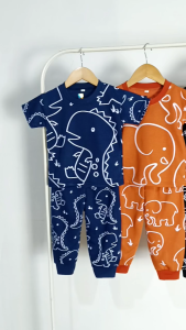 FOYA Kids - Setelan Premium Baju Anak Motif Dino/Setelan Anak Bayi Usia 0 - 6 Tahun/Setelan Murah Anak/Setelan Baju Tidur Anak Motif Animal/Car/Astronot/Dino/Abstrak
