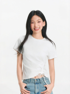 Semir | Áo Thun Nữ Ôm Body Asymmetrical Mới Xuất Hiện Mùa Hè 2025