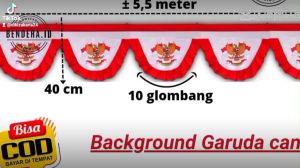 Bendera bekron Garuda 10 Gelombang