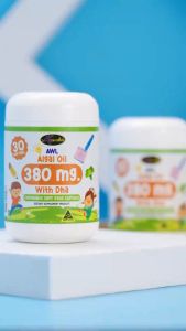 Auswelllife DHA Algal Oil 380 mg. 1กระปุก สูตรใหม่ With DHA วิตามินสำหรับเด็ก