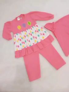 Setelan Baju Hijab Bayi Perempuan / Baju Panjang Anak Perempuan/Setelan Baju MUrah