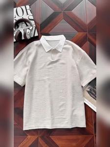 OUMULONG | Áo Polo Đơn Giản Mỏng Mát Mùa Hè Form Rộng