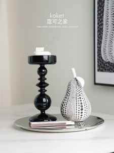 Koket Minimalist Italian Style Candlestick Pear Decorative Tabletop Decoration Home Decor Coffee Table Ceramic Ornament