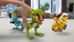 Đồ Chơi Lắp Ráp Xếp Hình QMAN MAGIC CUBE - Robot Động Vật Biến Hình 3 in 1 Dành Cho Bé Trai Từ 6 Tuổi - Mộc Nhiên