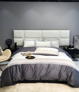 Luxurious Contrast Color 100-Thread Pure Cotton Nordic Style Bedding Set Four-Piece Lightweight Breathable All-Season Comforter Cover