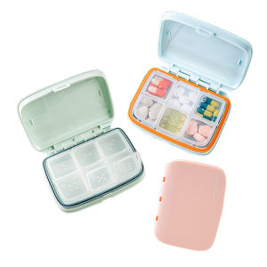 (ส่งฟรีทั้งร้าน) กล่องยา กล่องใส่ยา ตลับยา ตลับใส่ยา 6 ช่อง กล่องยาพกพา กล่องวิตามิน พลาสติก Medicine box กล่องยากันน้ำ กล่องอเนกประสงค์ กล่อง