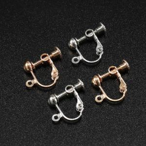 Handmade DIY Earring Accessories for Women Silver Spiral Screw Ear Clip Allenoy/Silver Plated/Gold Plated Fashionable Jewelry