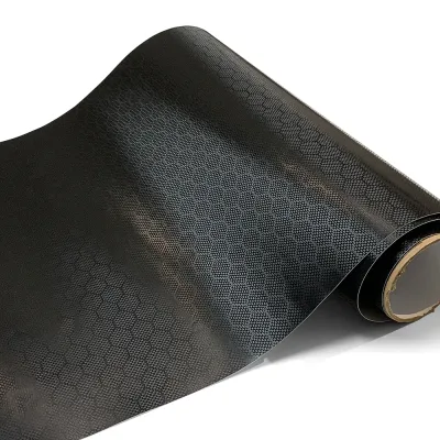 Miếng Dán Sợi Carbon Tự Dính Chống Thấm Nước Màu Đen Kim Cương Phim Giả Da Đổi Màu Phụ Kiện Trang Trí Xe Hơi