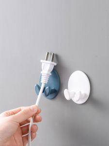 Nhà Bếp Treo Tường Cắm Móc Sáng Tạo Ổ Cắm Điện Sắp Xếp Lưu Trữ Không Dấu Vết Nhựa Chịu Tải Dưới 1kg