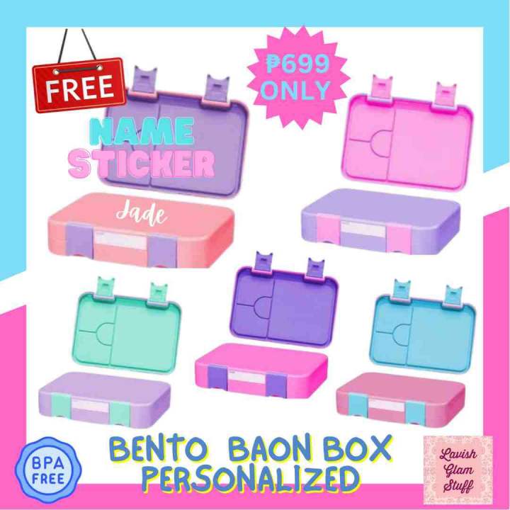 Personalized Bento Baon Box Lunchbox with 4-6 Compartments | Lazada PH