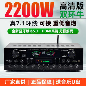 ShanYu Professional 7.1 Channel Home Cinema Bass Cannon Double Ring Bull Bluetooth Audio Amplifier Machine for Karaoke