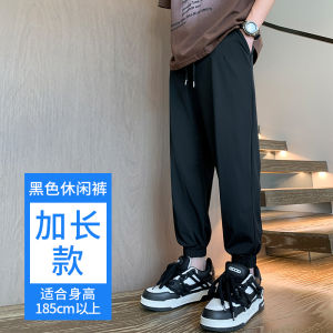 Ice Silk Mens Summer Thin Quick Dry Sports Pants Trendy Brand New Cuffed Grey Cool Feeling Casual Pants Loose Fit Long Trousers