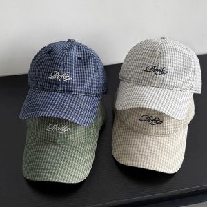 หมวกเบสบอลหมวกเล่นเบสบอลเกาหลีพร้อมปักตัวอักษร2025สำหรับผู้หญิงใหม่ฤดูใบไม้ผลิ