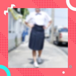 กระโปรงนักเรียน ทรงแคบตราสมาร์ท ผ้ามัน ผ้าลีวายส์ เบิ้ลตะเข็บ ด้ายแดง Made in Thailand จากตัวแทนจำหน่าย