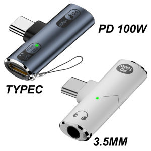2-in-1 USB Type C To 3.5mm TYPEC PD 100W Fast Charger Gen2 10Gbps OTG data Transfer Audio Aux Adapter Converter Headphone HiFI f