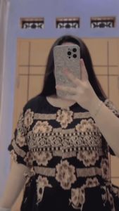 Daster Midi Motif Bunga Wanita Terbaru 2024