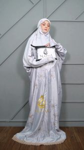 NAFHA - Free Tas Mukena Terusan Dewasa Sutra Bordir Gerbera