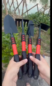 Bộ Dụng Cụ Làm Vườn 4 Món Bằng Thép Không Gì Tay Cầm Cao Su Chắc Chắn Bảo hành 24 tháng