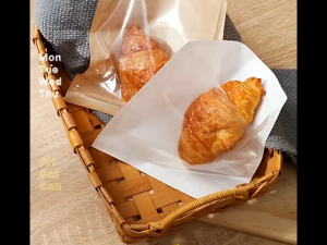 100Pcs Heat-Sealable Bakery Bags with Window Grease Resistant Kraft Bakery Pastry Bags