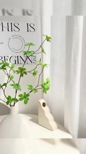 Biblio【Ready in Stock】 White Nordic Style Plastic Vase Modern Flower Vase Wedding Table DIY Home Decor