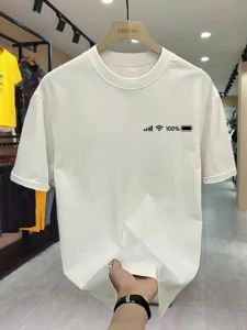 American Style Handsome Fun Heavy Weight Pure Cotton Short Sleeve T-shirt Summer Cool Printed Fashion Brand Ins Men Crew Neck T-shirt