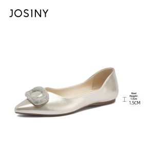 Josiny | French Style Pointed Toe Low Heel Flats Lightweight