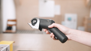 HOTO EdgeFlow Cordless Electric Scissors with Built-In Blade Sharpener and Smart Display