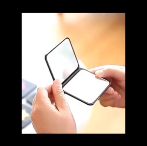 Cermin Lipat Portable Travelling Kaca Cermin Lipat Make Up Persegi Serbaguna