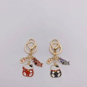 AlenaDay - Desain Unik dan Menarik Tas Lucky Keychain Ikan Kucing KEY10