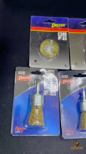 Nasara Brass Wire Brush End Wheel Cup Brush With Shank Rotary Grinder Drill Paint Remover Clean Tembaga Berus