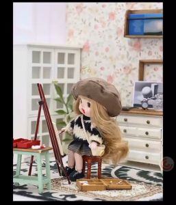 ตุ๊กตา Bjd doll ตุ๊กตาบาร์บี้ ชุดตุ๊กตาบาร์บี้ลูกพีช สมจริง บทบาทเจ้าหญิง ของขวัญวันเกิด ของสะสม