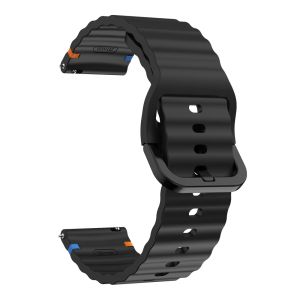 22mm 20mm Watch Strap For Amazfit Active Max 48mm/Active 2 Band BALANCE 2 GTR 4 2 3Pro/GTS 4 mini/Bip 6 5 Silicone Wave Bracelet